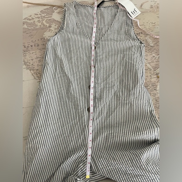 🆕ZARA trf Collection Size Small Striped Sleeveless Jumpsuit Wide Leg - Picture 11 of 12